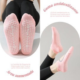 OIUINMMH Calcetas para Pilates Mujer 6pk, Calcetines yoga Antideslizantes para Mujer, Antibacteriano y transpirable, Calcetas yoga Mujer para yoga,Ballet,Viajar,entrenamiento y hospital