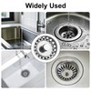 Kitchen Sink Basket Strainer Plug, 52mm Mini Stainless Steel Kitchen
