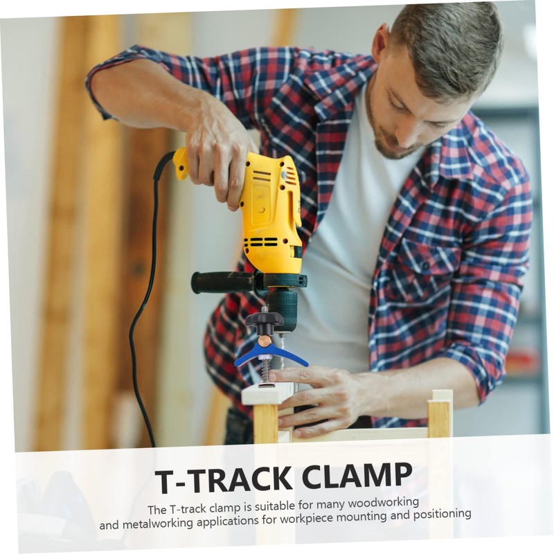 TEHAUX 1 PC Carpenter T Slot Clamp Durable T Track