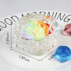 Taba Squishy Cube Kit – Nice Transparent Fidget Toy with Rainbow Design for Stress Relief