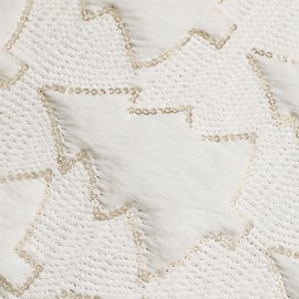 ESSECMBS 2PCS Christmas Tree Throw Pillow Covers 45 * 45cm Plush Tufted Throw Pillow Cases Christmas Cushion Covers Decoration for Sofa, Couch, Bedroom (White, 45cm*45cm)