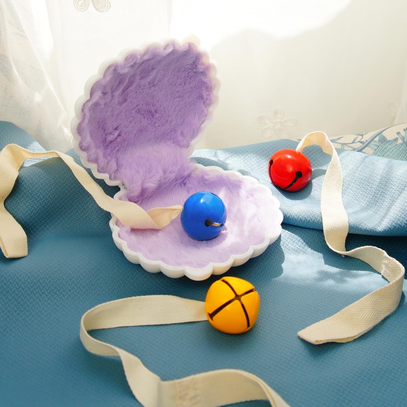 Purgano Yellow Bell with Ribbon, Montessori Baby Toy