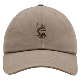 JPAK Kokopelli Dancing Drum Premium Dad Hat Embroidered Cotton Baseball Cap Kokopelli Drum Khaki