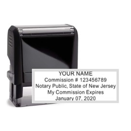 Rectangular New Jersey Notary Stamp (Two Stamps)