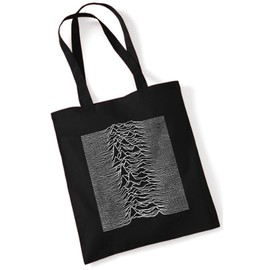 Joy Division Unknown Pleasures Jute Tote Bag Black, black