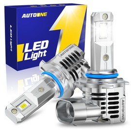 AUTOONE 9012 Bulbs, 28,000LM 800% Brighter HIR2 Powersport Fog Bulbs with Cooling Fan for 50000 Hours Longer Lifespan, IP68 Waterproof, Quick Installation, Pack of 2, UV Prevention