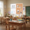 Whiteboard Corkboard Combo 48x36 Aluminum Frame Magnetic For Home School