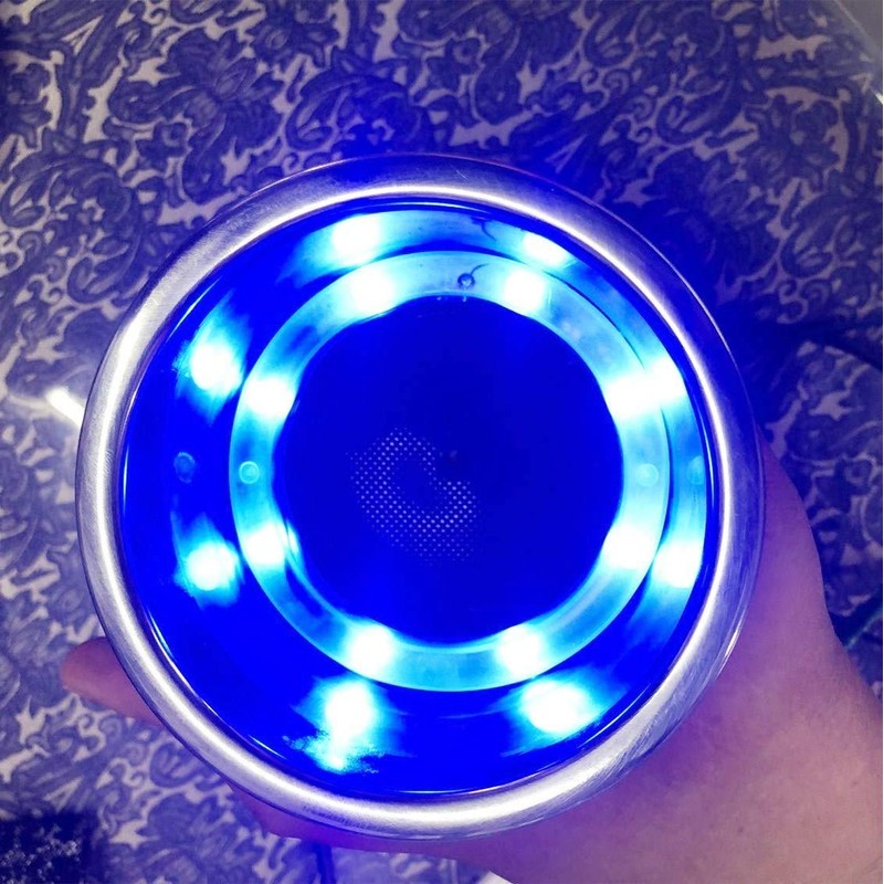 2Pcs Boat Cup Holder, Stainless Steel Blue LED Cup Drink