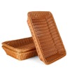 GOYADA 3PCS Rectangular Handmade Wicker Storage Baskets, 35x25x7cm Poly Wicker