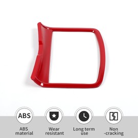 Linskip Cup Holder Panel Cover Compatible with Chrysler 300 & Dodge Charger 2011-2023, Charger Cup Holder Panel Trim, Charger Interior Accessories(red)