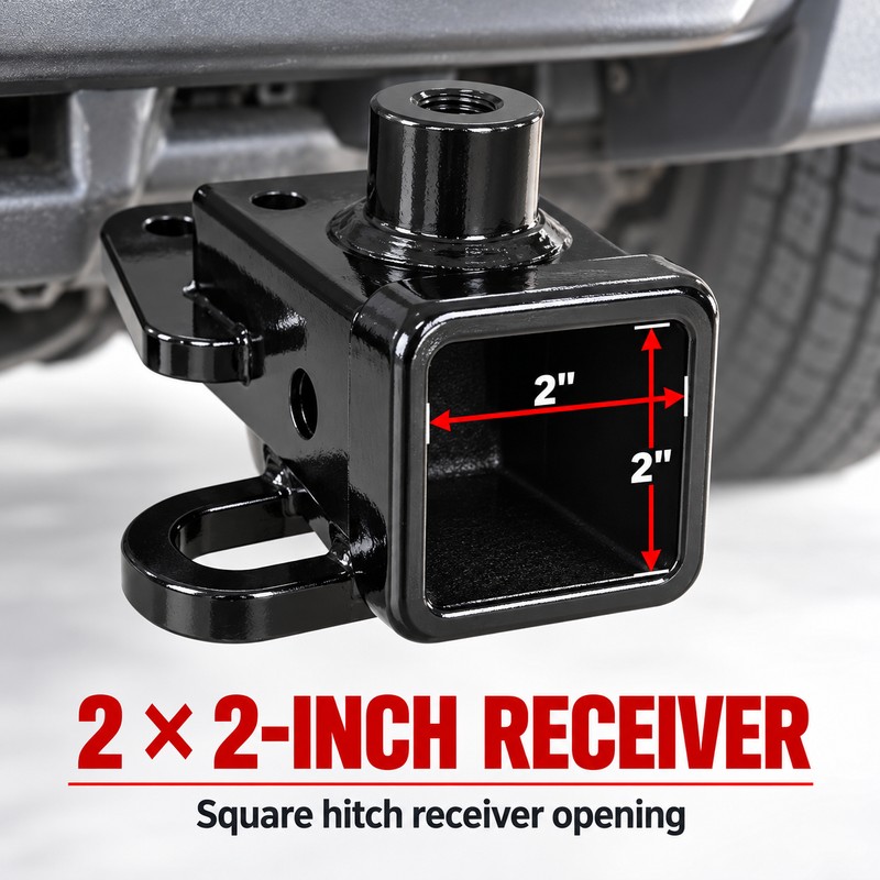 Ram 1500 2 Inch Rear Bumper Trailer Hitch Receiver, Heavy