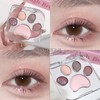 ZVEV Eye Shadow Paw Palette, Natural, Cat, 5 Colors, Eye