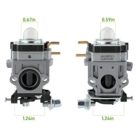 partszen 751-20089 Carburetor Insulator Air Filter Kit Fit for Troy-Bilt TB51BP for Craftsman BP510 Backpack Blower