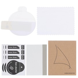 sourcing map 3pcs Watch Glass Screen Protectors 31mm HD High Definition Anti-Scratch Waterproof Ultra-Thin TPU Universal Smartwatch Screen Protective Film with Cloth Sticker Scraping Card