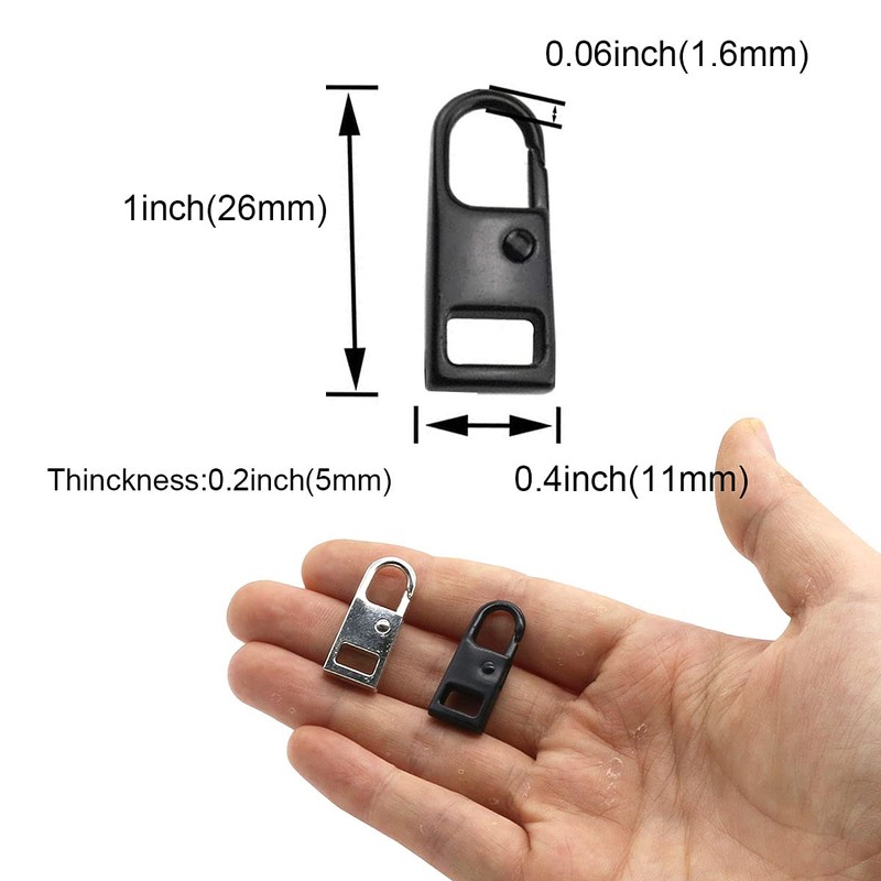 Zipper Pull Tab Replacement Metal Zipper Handle Mend Fixer for