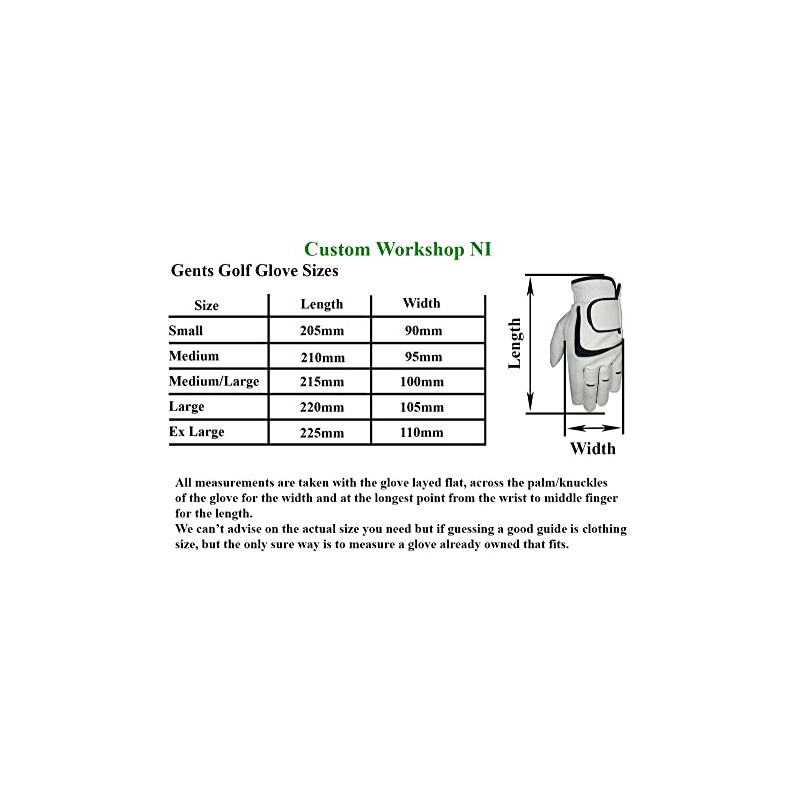 Custom Workshop Professional Full Leather Golf Glove (Right Hand (For