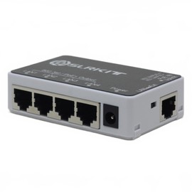 DSLRKIT PoE++ 90watt 5-Port (1 PoE In - 4 PoE Out) Gigabit PoE Pass-Through Switch PoE Extender Cascade Repeater 802.3bt