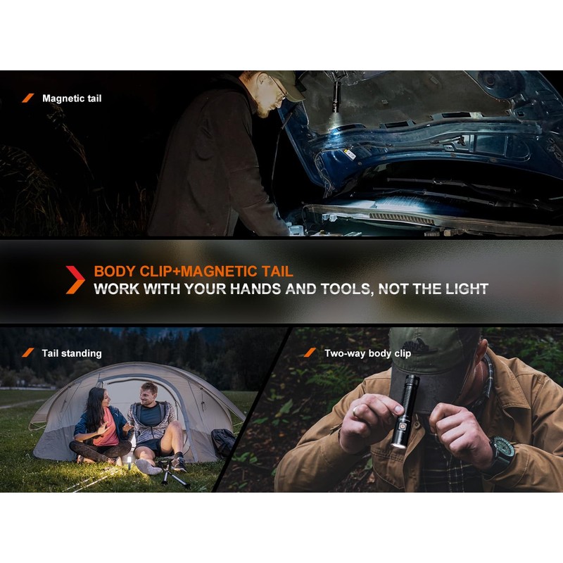 EdisonBright Fenix E28R V2.0 1700 lumen LED EDC flashlight USB-C