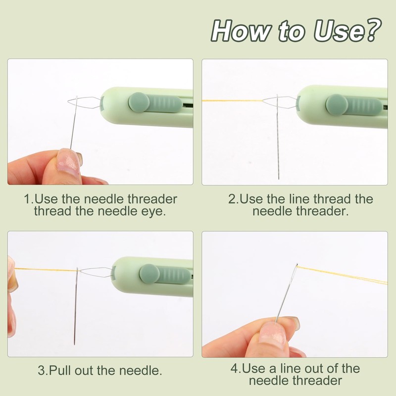 Automatic Needle Threaders Seam Ripper, Upgraded 3 in 1 Sewing