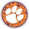 Craftique Clemson Tigers Decal (Purple Hearts (4 in), 4 in)