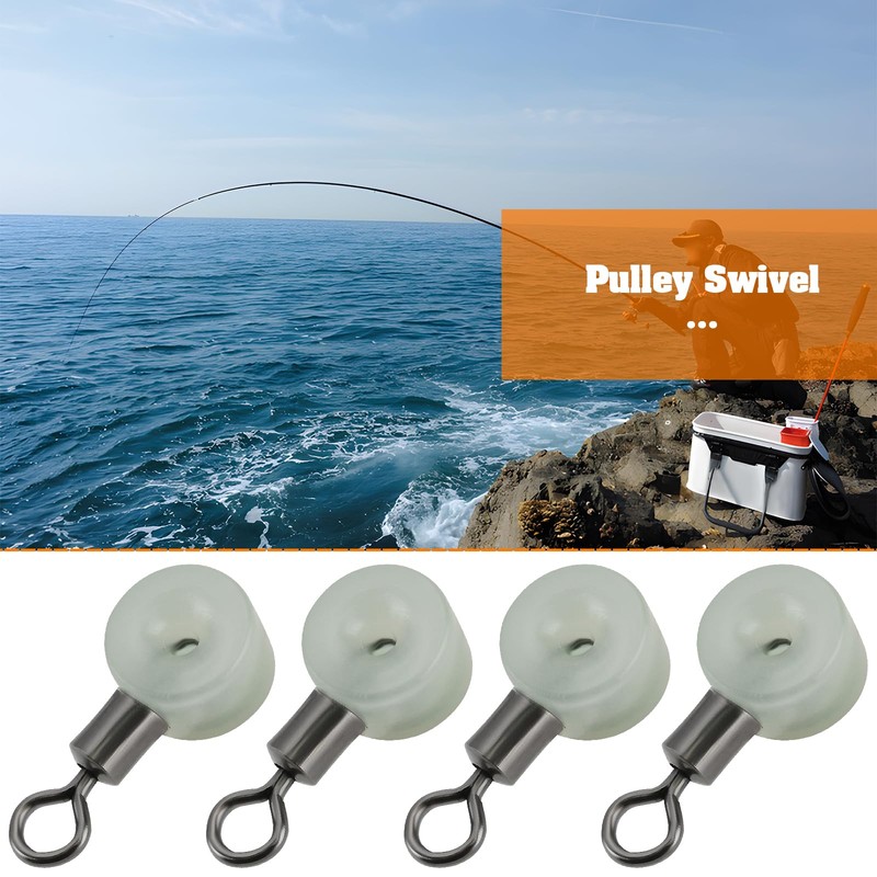 Briny River 50PCS Pulley Swivel 22x10mm Fishing Plastic Fork Hook