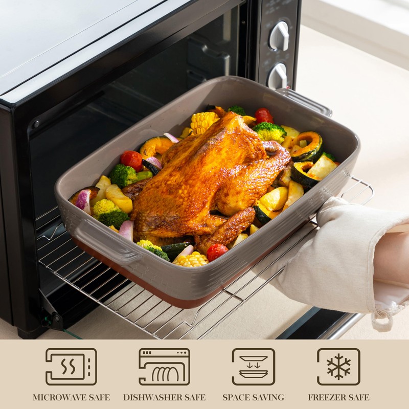 MALACASA 4.8 Qt Lasagne Dishes for Oven, 9 x 13