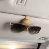 Sunglass Holder for Car Visor Magnet Leather Car Sunglasses Holder