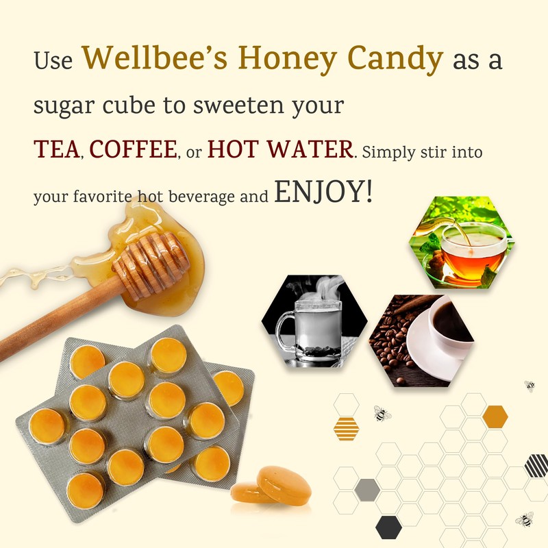 Wellbee's 100% Pure Honey Candy - No Additives - Healthy