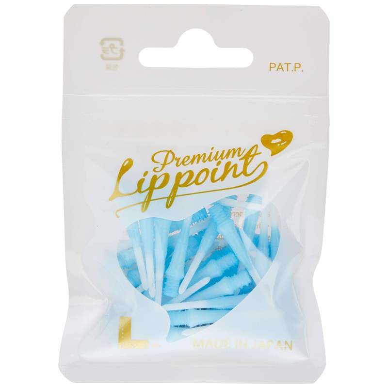 L STYLE Premium Lip Point Tips, Dyed Turquoise Blue, 30