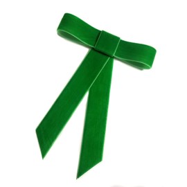 EmilyRose Couture Large Velvet Hair Bow Collection (Alligator Clip, Green)