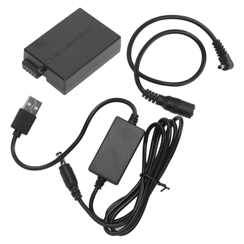 LPE8 Dummy Battery DC Coupler Power Adapter with USB Drive