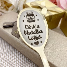 Sсhokoсreme Spoon - Spoon with Engraving with Name - Choco Cream Spoon - Lovers for Birthday - Funny Gift - ShokoLiebhaber Gift in Gift Box