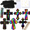 Winlyn 72 Sets 6 Styles Magic Color Scratch Cross Ornaments