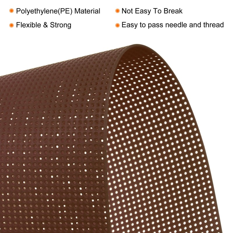 HARFINGTON 4Pcs Plastic Mesh Canvas Sheets 8.27"x11" 14 Count 0.8mm