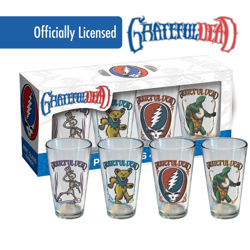 ICUP Grateful Dead Retro Pint Glass Set 4 Pack (terrapin,