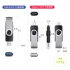 Sanwa Direct 600-3USCA128G USB Flash Drive USB-A USB-C Dual Compatible,