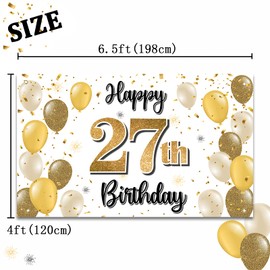 LASKYER 27th Birthday Big Banner Party Decorations.