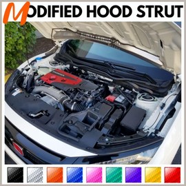 TENKIDOM Front Hood Struts Compatible with Honda Civic Type R (FK8) Hatchback 2017-2021 Shock Lift Supports Bonnet Gas Dampers Springs Kit No-Drill Bolt-on