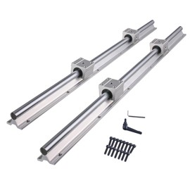 CNCYEAH Linear Rail SBR20 2000mm 2PCS Linear Rail Guide with 4 PCS SBR20UU Square Type Carriage Bearing Blocks Linear Rails and Bearings Kit for DIY CNC Routers Lathes Mills Automated Machines