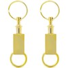 Gold Rectangle Quick Release, Pull Apart Valet Keychain Accessory Detachable