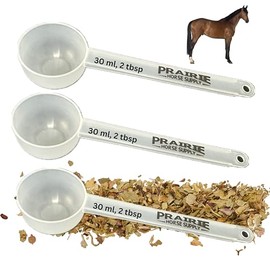 Prairie Horse Supply Supplement Scoop, 30ml/2 Tablespoon, 4.5 Inch Long Handle, 3 Pack