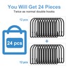 24 Pack Double Shower Curtain Hooks Rings,TENOVEL Double Sided Shower
