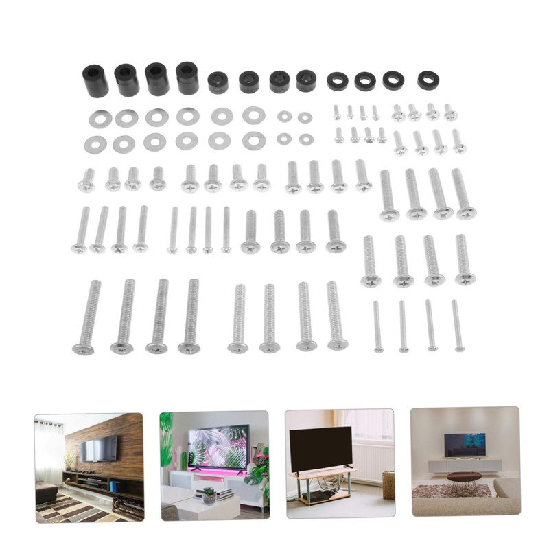 STOBOK Tv Bracket Screw Set 88pcs Wall Mount Screw Kit
