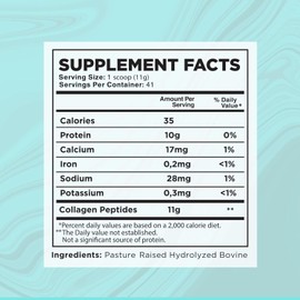 Perfotek Hydrolyzed Collagen Powder Pasture Raised Non-GMO Grass-Fed Unflavored 5 LB