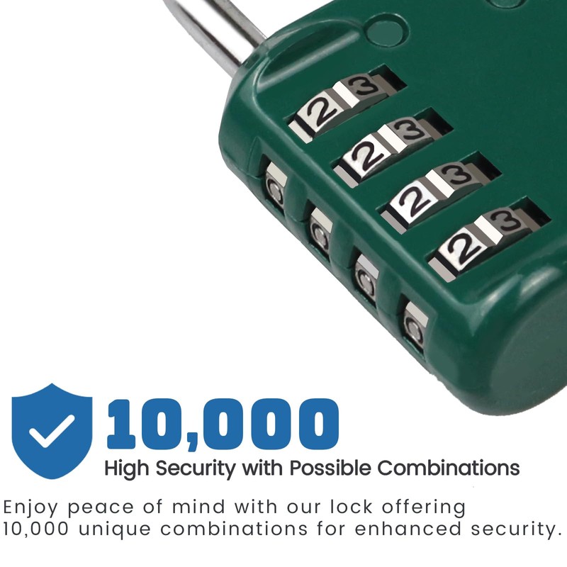 RESET-060 4 Digit Combination Padlock, Outdoor Lock, Indoor Padlock, Ideal