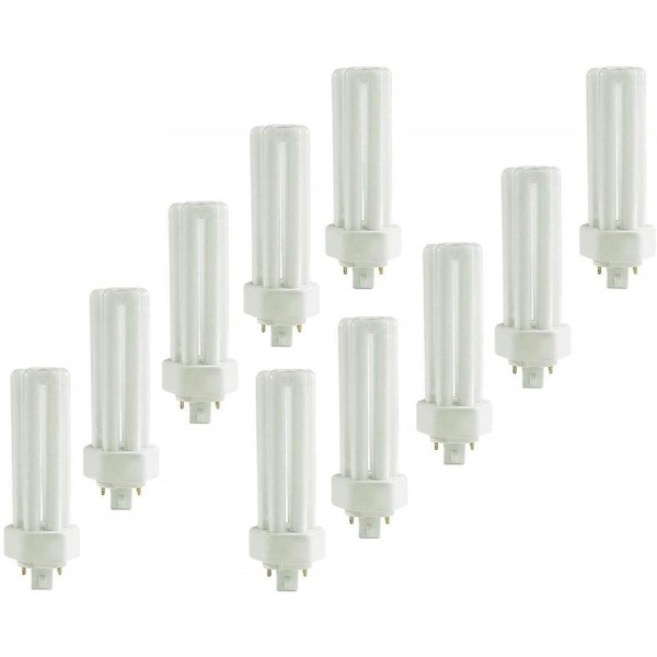 (10 Pack) PLT-42W 841, 4 Pin GX24Q-4, 42 Watt Triple Tube, Compact Fluorescent Light Bulb