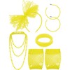 Blulu 80s Fancy Dress Costume Accessories Lace Headband Earrings Fishnet