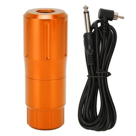 Rotary Tattoo Pen RCA Interface Liner Shader Aluminium Alloy Short Tattoo Machine Pen with Clip Cord Orange