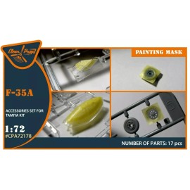 Amodel Clear Prop! CPA72178 F-35A painting mask on "yellow kabuki paper" for Tamiya kit