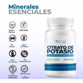 Citrato Magnesio Potasio 500 Caps Saborizantes